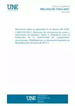 UNE-CEN/TR 17052:2017