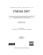FMGM 2007: Field Measurements in Geomechanics