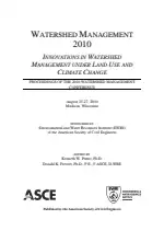 Watershed Management 2010: Innovations in Watershed Management under Land Use and Climate Change