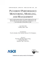 Pavement Performance Monitoring, Modeling, and Management